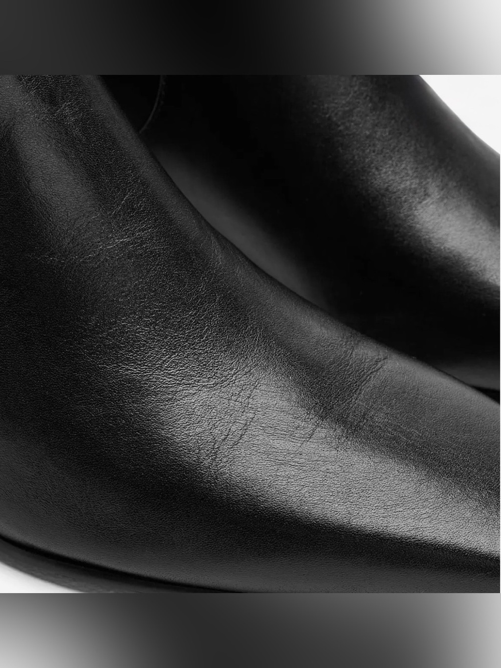 NWOB Madewell Black Square Toe Leather Ankle Boots Size 8.5 - Picture 6 of 16
